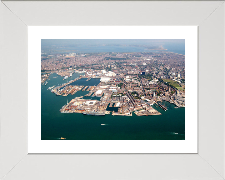 HMNB Portsmouth Dockyard Wide Aerial View 2005 Photo Print - Posters, Prints, & Visual Artwork - by Hampshire Prints (image 4 of 9)