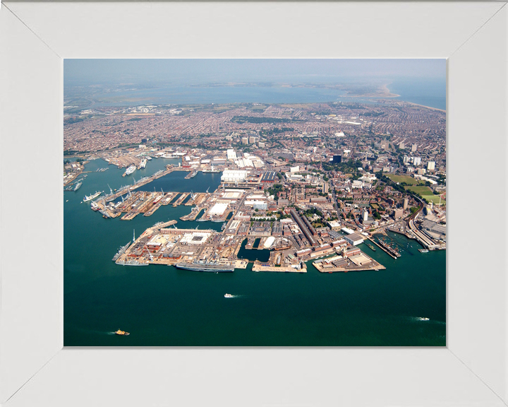 HMNB Portsmouth Dockyard Wide Aerial View 2005 Photo Print - Posters, Prints, & Visual Artwork - by Hampshire Prints (image 5 of 9)