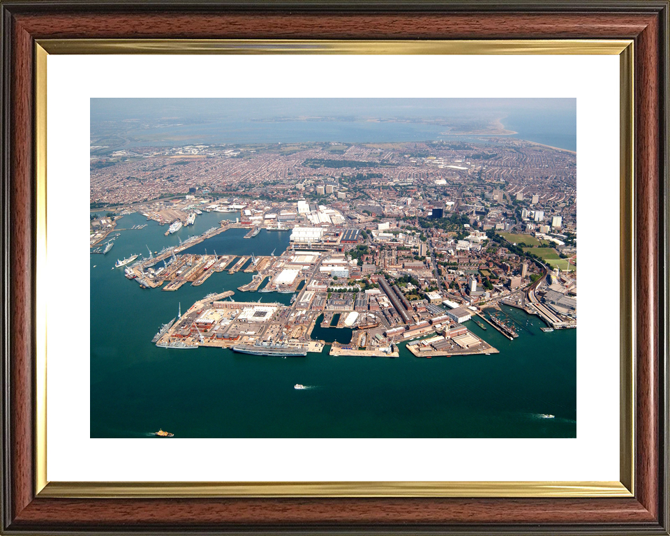 HMNB Portsmouth Dockyard Wide Aerial View 2005 Photo Print - Posters, Prints, & Visual Artwork - by Hampshire Prints (image 8 of 9)