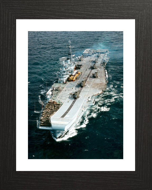 HMS Hermes (R12) Royal Navy Centaur Class Aircraft Carrier At Sea Photo Print Wall Art Decor - Posters, Prints, & Visual Artwork - by Hampshire Prints (image 2 of 9)