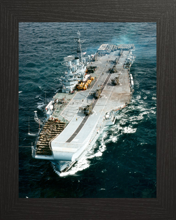 HMS Hermes (R12) Royal Navy Centaur Class Aircraft Carrier At Sea Photo Print Wall Art Decor - Posters, Prints, & Visual Artwork - by Hampshire Prints (image 3 of 9)