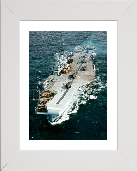 HMS Hermes (R12) Royal Navy Centaur Class Aircraft Carrier At Sea Photo Print Wall Art Decor - Posters, Prints, & Visual Artwork - by Hampshire Prints (image 4 of 9)