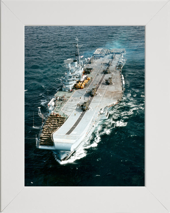 HMS Hermes (R12) Royal Navy Centaur Class Aircraft Carrier At Sea Photo Print Wall Art Decor - Posters, Prints, & Visual Artwork - by Hampshire Prints (image 5 of 9)