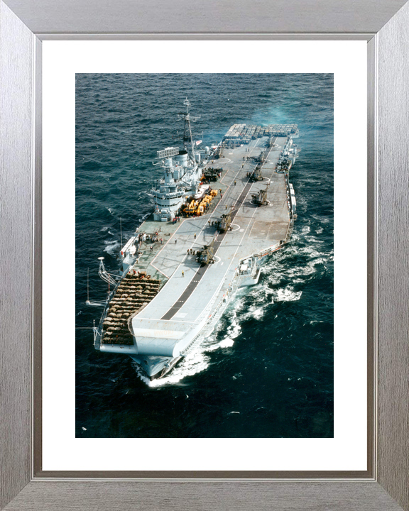 HMS Hermes (R12) Royal Navy Centaur Class Aircraft Carrier At Sea Photo Print Wall Art Decor - Posters, Prints, & Visual Artwork - by Hampshire Prints (image 6 of 9)