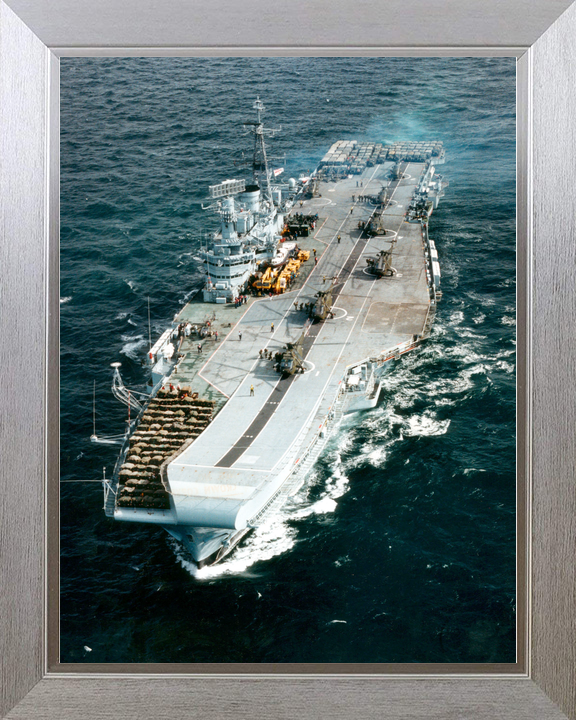 HMS Hermes (R12) Royal Navy Centaur Class Aircraft Carrier At Sea Photo Print Wall Art Decor - Posters, Prints, & Visual Artwork - by Hampshire Prints (image 7 of 9)