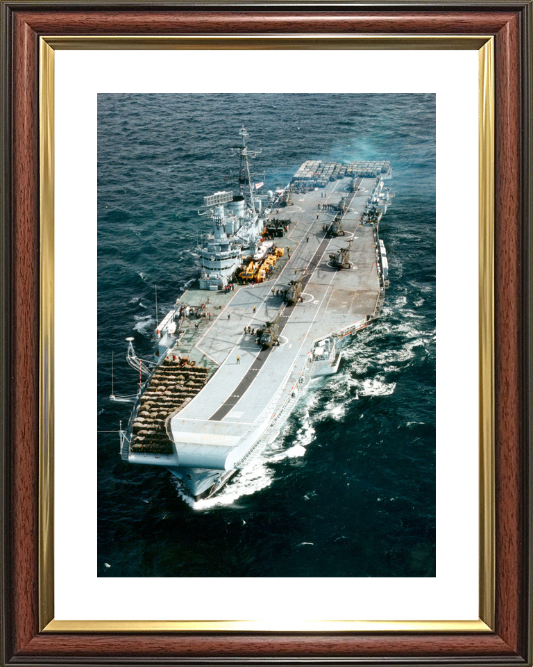 HMS Hermes (R12) Royal Navy Centaur Class Aircraft Carrier At Sea Photo Print Wall Art Decor - Posters, Prints, & Visual Artwork - by Hampshire Prints (image 8 of 9)