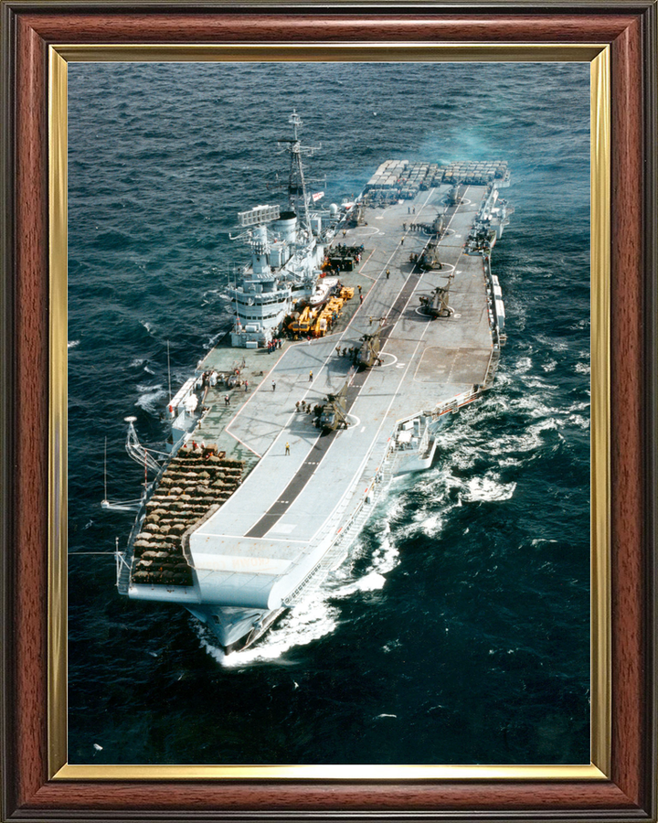 HMS Hermes (R12) Royal Navy Centaur Class Aircraft Carrier At Sea Photo Print Wall Art Decor - Posters, Prints, & Visual Artwork - by Hampshire Prints (image 9 of 9)
