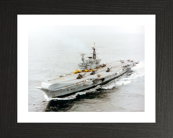 HMS Hermes (R12) Royal Navy Centaur Class Aircraft Carrier High Port Bow View at Sea Photo Print Wall Art Decor - Posters, Prints, & Visual Artwork - by Hampshire Prints (image 2 of 9)