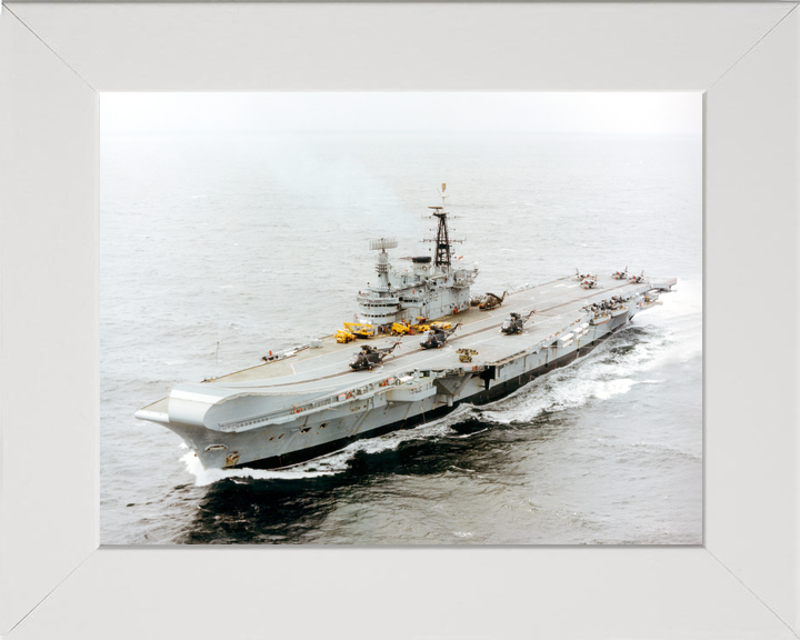 HMS Hermes (R12) Royal Navy Centaur Class Aircraft Carrier High Port Bow View at Sea Photo Print Wall Art Decor - Posters, Prints, & Visual Artwork - by Hampshire Prints (image 5 of 9)