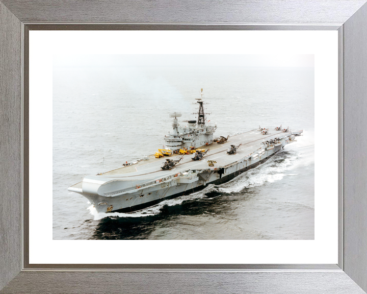 HMS Hermes (R12) Royal Navy Centaur Class Aircraft Carrier High Port Bow View at Sea Photo Print Wall Art Decor - Posters, Prints, & Visual Artwork - by Hampshire Prints (image 6 of 9)