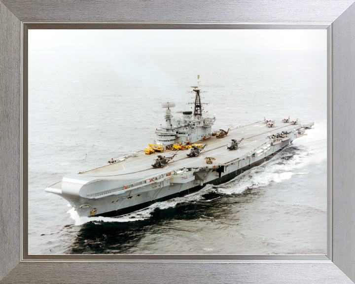 HMS Hermes (R12) Royal Navy Centaur Class Aircraft Carrier High Port Bow View at Sea Photo Print Wall Art Decor - Posters, Prints, & Visual Artwork - by Hampshire Prints (image 7 of 9)