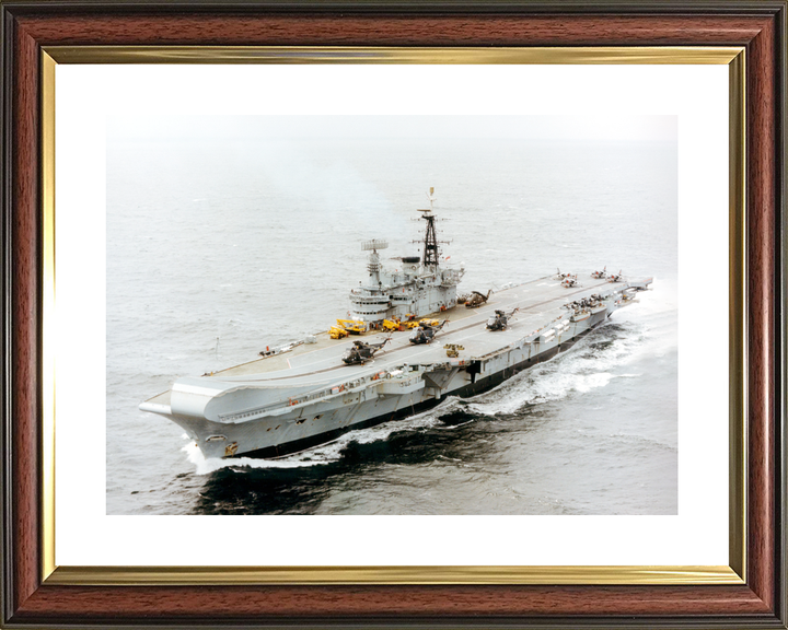 HMS Hermes (R12) Royal Navy Centaur Class Aircraft Carrier High Port Bow View at Sea Photo Print Wall Art Decor - Posters, Prints, & Visual Artwork - by Hampshire Prints (image 8 of 9)