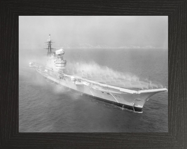 HMS Hermes (R12) Royal Navy Centaur Class Aircraft Carrier Pre Wetting Starboard View Photo Print Wall Art Decor - Posters, Prints, & Visual Artwork - by Hampshire Prints (image 3 of 9)