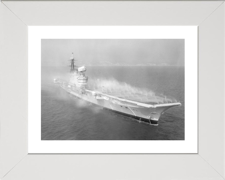 HMS Hermes (R12) Royal Navy Centaur Class Aircraft Carrier Pre Wetting Starboard View Photo Print Wall Art Decor - Posters, Prints, & Visual Artwork - by Hampshire Prints (image 4 of 9)
