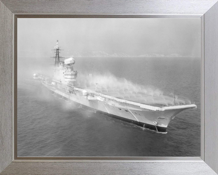 HMS Hermes (R12) Royal Navy Centaur Class Aircraft Carrier Pre Wetting Starboard View Photo Print Wall Art Decor - Posters, Prints, & Visual Artwork - by Hampshire Prints (image 7 of 9)