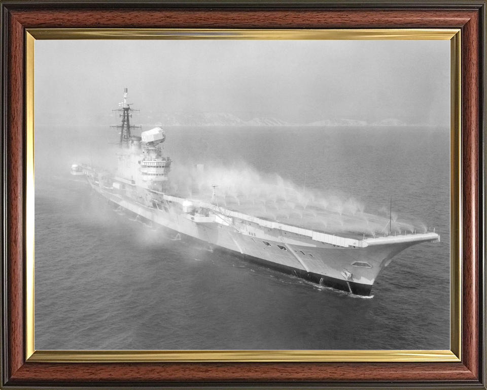 HMS Hermes (R12) Royal Navy Centaur Class Aircraft Carrier Pre Wetting Starboard View Photo Print Wall Art Decor - Posters, Prints, & Visual Artwork - by Hampshire Prints (image 9 of 9)