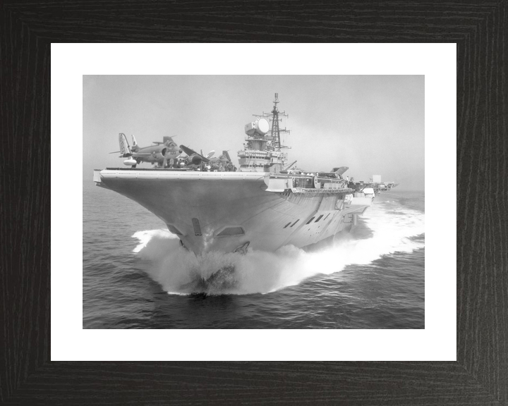 HMS Hermes (R12) Royal Navy Centaur Class Aircraft Carrier Low Bow View Photo Print Wall Art Decor - Posters, Prints, & Visual Artwork - by Hampshire Prints (image 2 of 9)