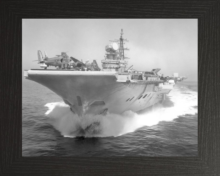 HMS Hermes (R12) Royal Navy Centaur Class Aircraft Carrier Low Bow View Photo Print Wall Art Decor - Posters, Prints, & Visual Artwork - by Hampshire Prints (image 3 of 9)