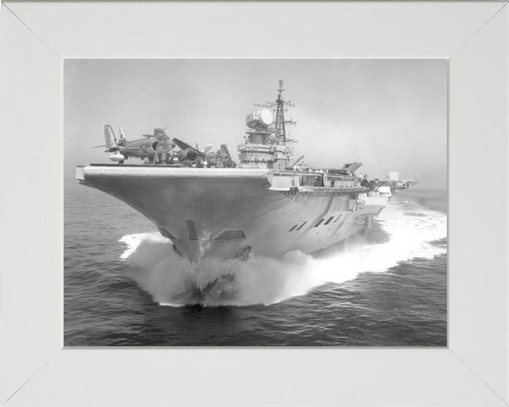HMS Hermes (R12) Royal Navy Centaur Class Aircraft Carrier Low Bow View Photo Print Wall Art Decor - Posters, Prints, & Visual Artwork - by Hampshire Prints (image 5 of 9)