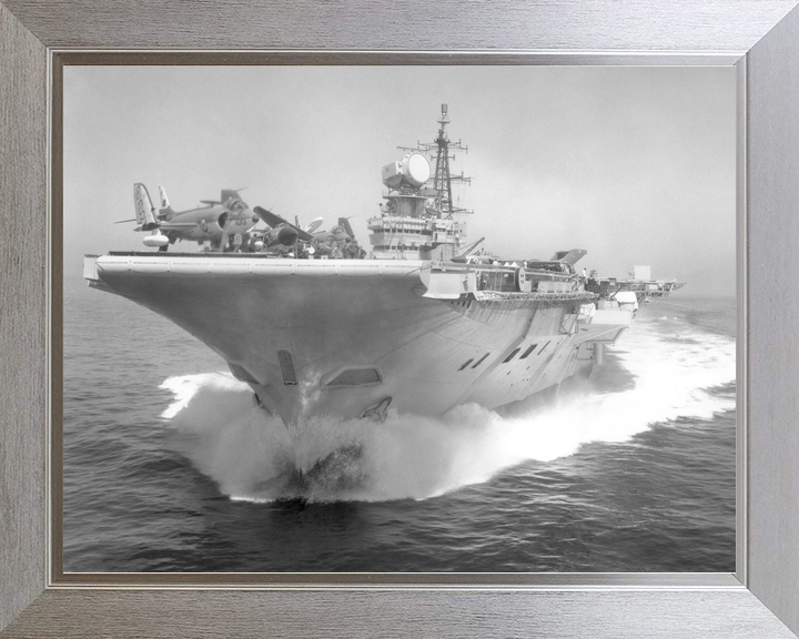 HMS Hermes (R12) Royal Navy Centaur Class Aircraft Carrier Low Bow View Photo Print Wall Art Decor - Posters, Prints, & Visual Artwork - by Hampshire Prints (image 7 of 9)