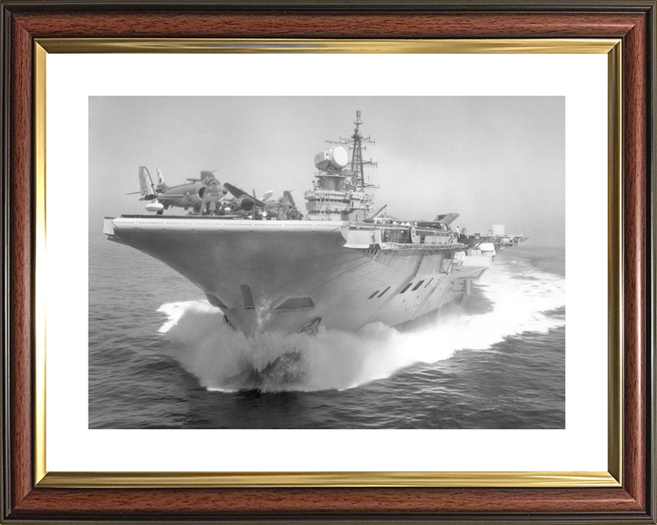 HMS Hermes (R12) Royal Navy Centaur Class Aircraft Carrier Low Bow View Photo Print Wall Art Decor - Posters, Prints, & Visual Artwork - by Hampshire Prints (image 8 of 9)