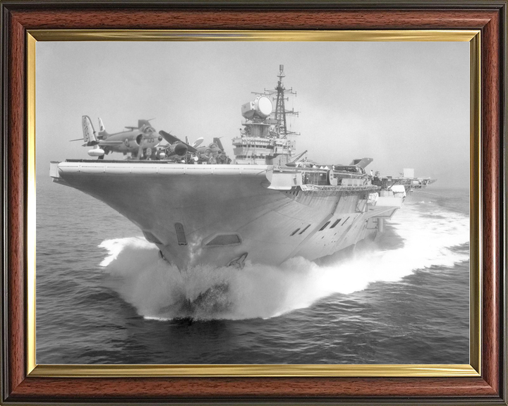 HMS Hermes (R12) Royal Navy Centaur Class Aircraft Carrier Low Bow View Photo Print Wall Art Decor - Posters, Prints, & Visual Artwork - by Hampshire Prints (image 9 of 9)