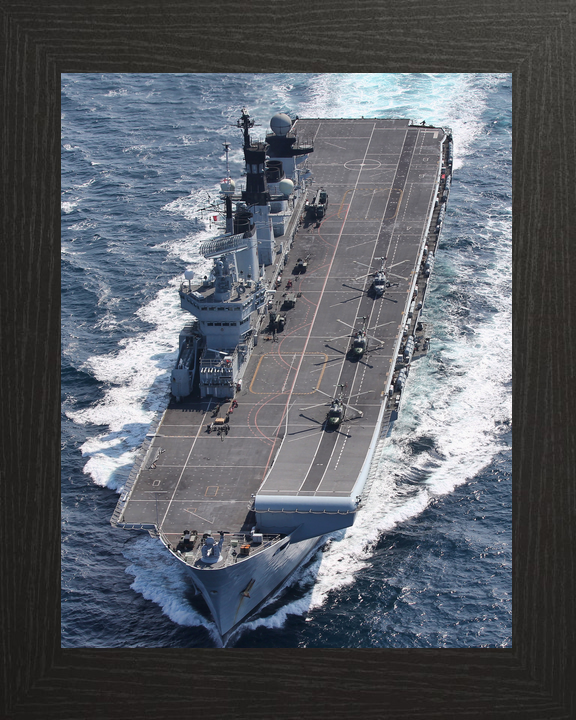 HMS Illustrious (R06) Royal Navy Invincible Class Aircraft Carrier High Flight Deck View Photo Print Wall Art Decor - Posters, Prints, & Visual Artwork - by Hampshire Prints (image 3 of 9)