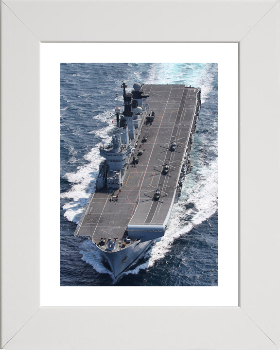 HMS Illustrious (R06) Royal Navy Invincible Class Aircraft Carrier High Flight Deck View Photo Print Wall Art Decor - Posters, Prints, & Visual Artwork - by Hampshire Prints (image 4 of 9)