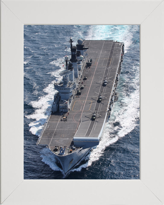 HMS Illustrious (R06) Royal Navy Invincible Class Aircraft Carrier High Flight Deck View Photo Print Wall Art Decor - Posters, Prints, & Visual Artwork - by Hampshire Prints (image 5 of 9)