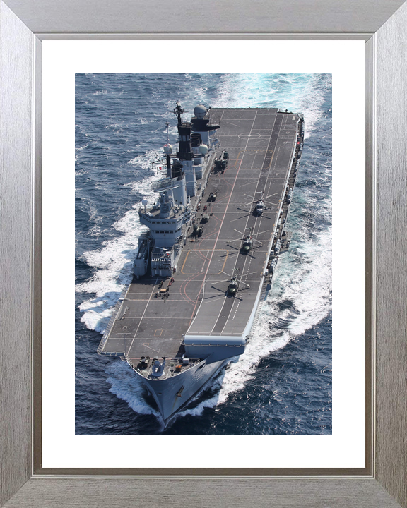 HMS Illustrious (R06) Royal Navy Invincible Class Aircraft Carrier High Flight Deck View Photo Print Wall Art Decor - Posters, Prints, & Visual Artwork - by Hampshire Prints (image 6 of 9)