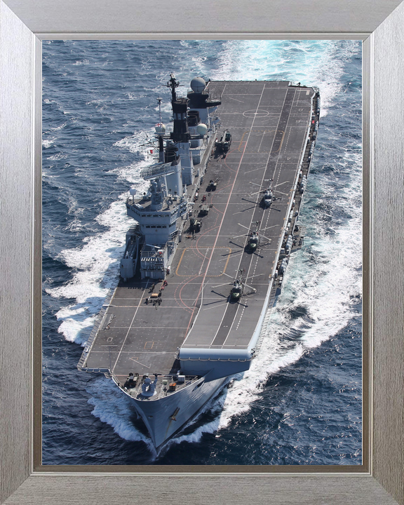 HMS Illustrious (R06) Royal Navy Invincible Class Aircraft Carrier High Flight Deck View Photo Print Wall Art Decor - Posters, Prints, & Visual Artwork - by Hampshire Prints (image 7 of 9)