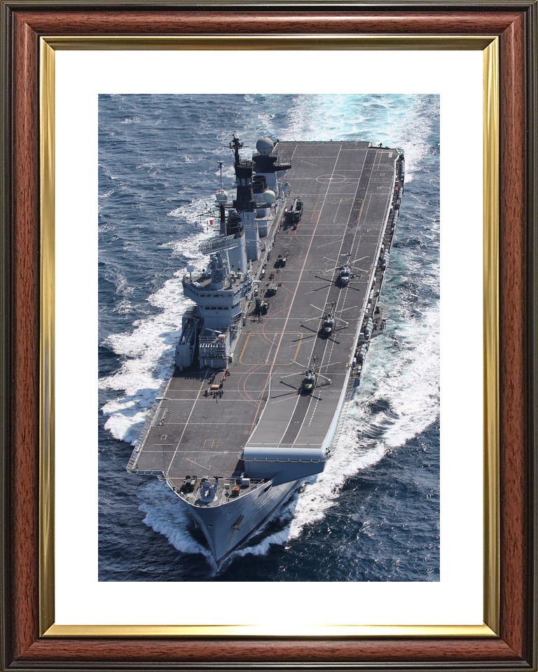 HMS Illustrious (R06) Royal Navy Invincible Class Aircraft Carrier High Flight Deck View Photo Print Wall Art Decor - Posters, Prints, & Visual Artwork - by Hampshire Prints (image 8 of 9)