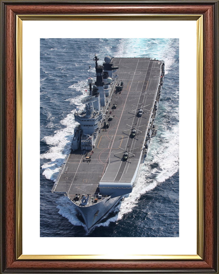 HMS Illustrious (R06) Royal Navy Invincible Class Aircraft Carrier High Flight Deck View Photo Print Wall Art Decor - Posters, Prints, & Visual Artwork - by Hampshire Prints (image 8 of 9)