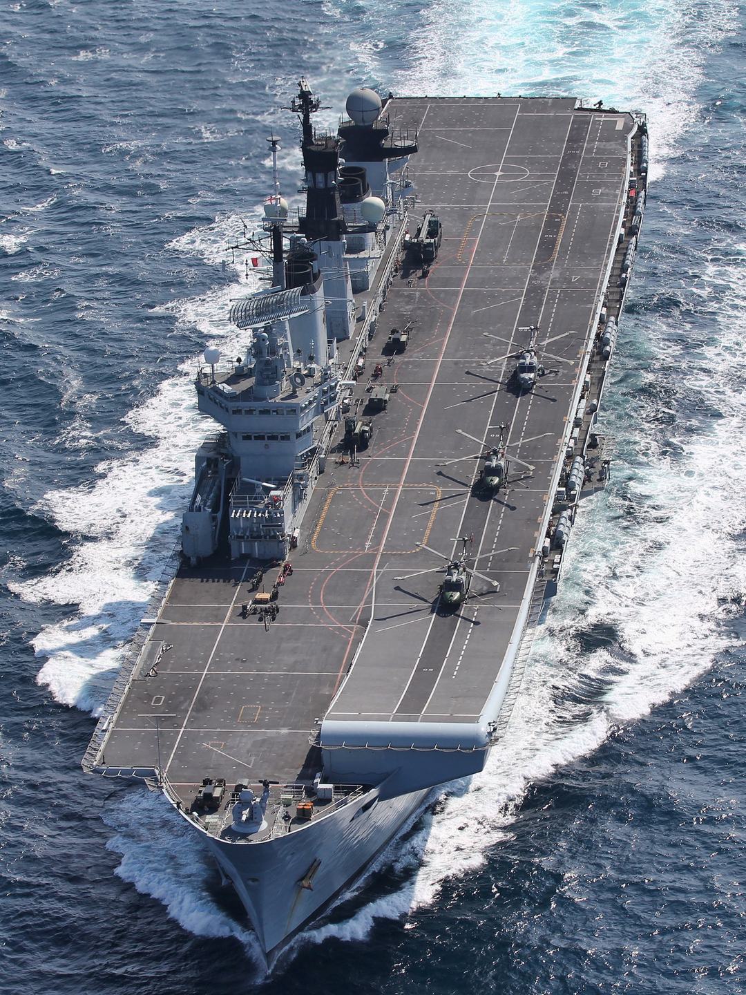 HMS Illustrious (R06) Royal Navy Invincible Class Aircraft Carrier High Flight Deck View Photo Print Wall Art Decor - Posters, Prints, & Visual Artwork - by Hampshire Prints (image 1 of 9)