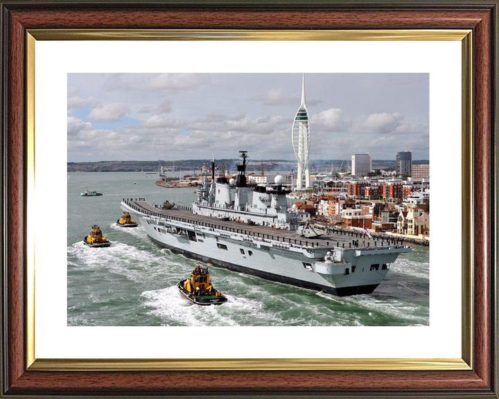 HMS Illustrious (R06) Royal Navy Invincible Class Aircraft Carrier Portsmouth Return Photo Print Wall Art Decor - Posters, Prints, & Visual Artwork - by Hampshire Prints (image 8 of 9)