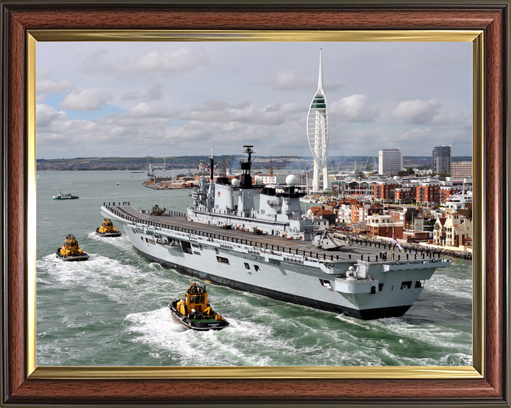 HMS Illustrious (R06) Royal Navy Invincible Class Aircraft Carrier Portsmouth Return Photo Print Wall Art Decor - Posters, Prints, & Visual Artwork - by Hampshire Prints (image 9 of 9)