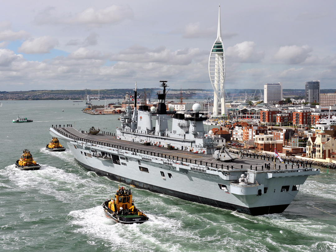 HMS Illustrious (R06) Royal Navy Invincible Class Aircraft Carrier Portsmouth Return Photo Print Wall Art Decor - Posters, Prints, & Visual Artwork - by Hampshire Prints (image 1 of 9)