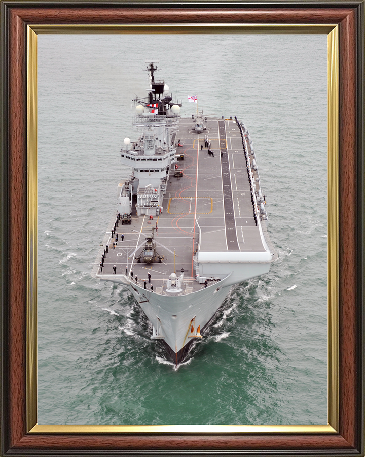 HMS Illustrious (R06) Royal Navy Invincible Class Aircraft Carrier Underway Photo Print Wall Art Decor - Posters, Prints, & Visual Artwork - by Hampshire Prints (image 9 of 9)