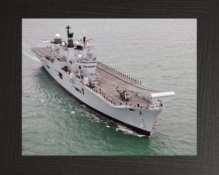 HMS Illustrious (R06) Royal Navy Invincible Class Aircraft Carrier Entering Port Photo Print Wall Art Decor - Posters, Prints, & Visual Artwork - by Hampshire Prints (image 3 of 9)
