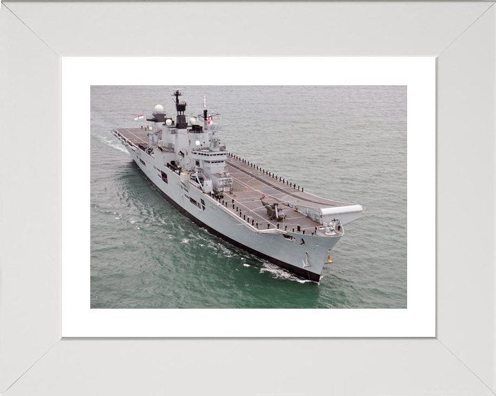 HMS Illustrious (R06) Royal Navy Invincible Class Aircraft Carrier Entering Port Photo Print Wall Art Decor - Posters, Prints, & Visual Artwork - by Hampshire Prints (image 4 of 9)