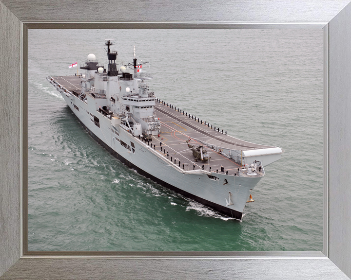 HMS Illustrious (R06) Royal Navy Invincible Class Aircraft Carrier Entering Port Photo Print Wall Art Decor - Posters, Prints, & Visual Artwork - by Hampshire Prints (image 7 of 9)