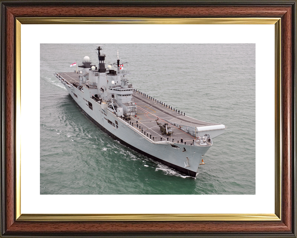HMS Illustrious (R06) Royal Navy Invincible Class Aircraft Carrier Entering Port Photo Print Wall Art Decor - Posters, Prints, & Visual Artwork - by Hampshire Prints (image 8 of 9)