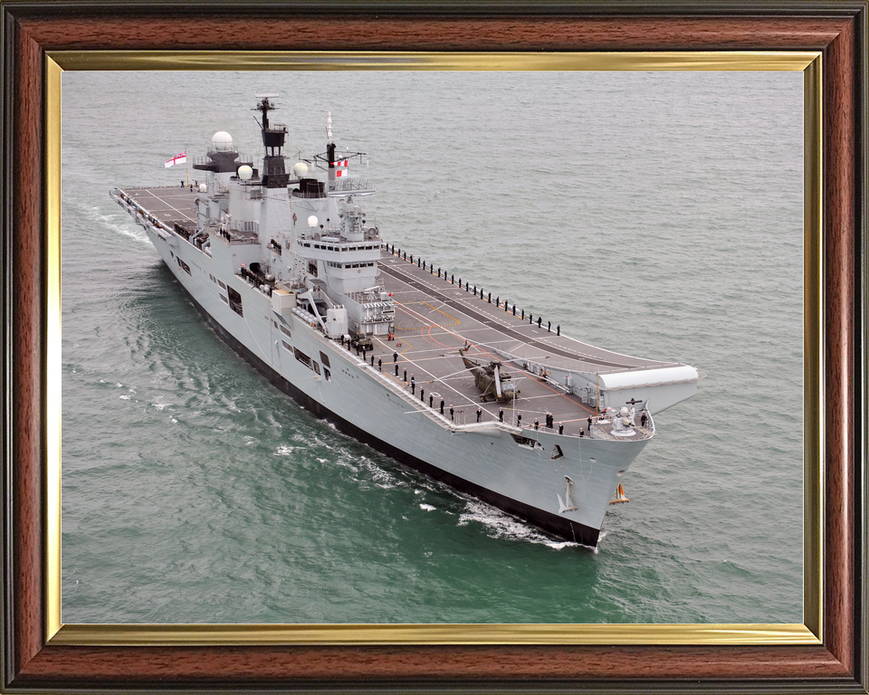 HMS Illustrious (R06) Royal Navy Invincible Class Aircraft Carrier Entering Port Photo Print Wall Art Decor - Posters, Prints, & Visual Artwork - by Hampshire Prints (image 9 of 9)