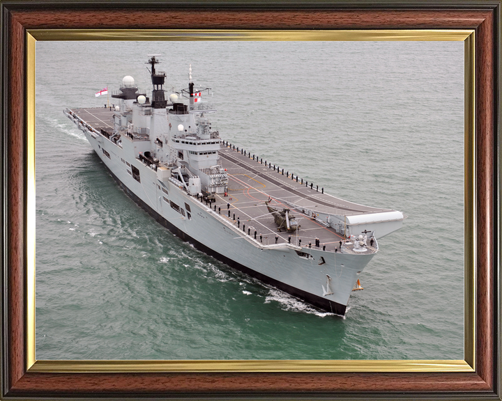 HMS Illustrious (R06) Royal Navy Invincible Class Aircraft Carrier Entering Port Photo Print Wall Art Decor - Posters, Prints, & Visual Artwork - by Hampshire Prints (image 9 of 9)