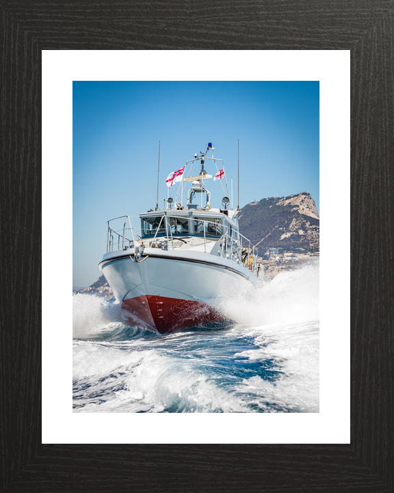 HMS Scimitar P284 Scimitar Class Fast Patrol Vessel March 2016 Off Gibraltar Photo Print - Posters, Prints, & Visual Artwork - by Hampshire Prints (image 2 of 9)