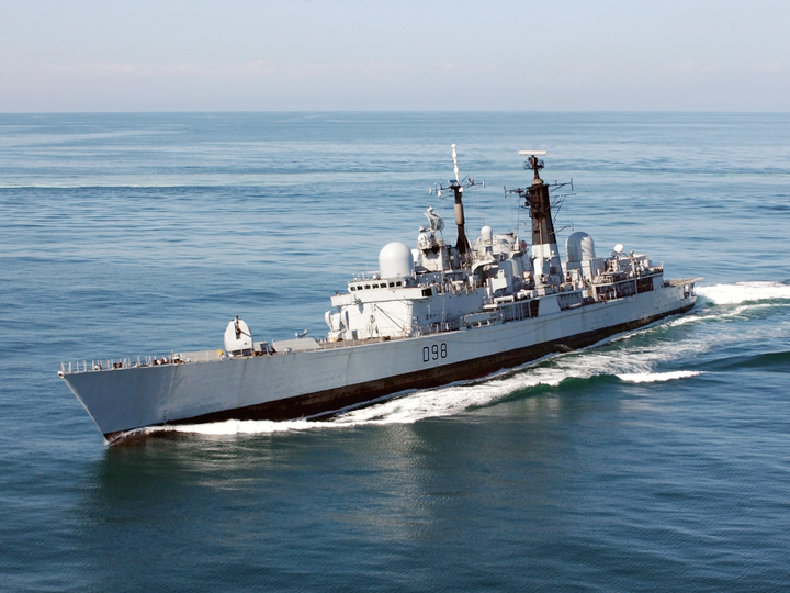 HMS York D98 Type 42 Destroyer October 2005 Port Bow View Underway