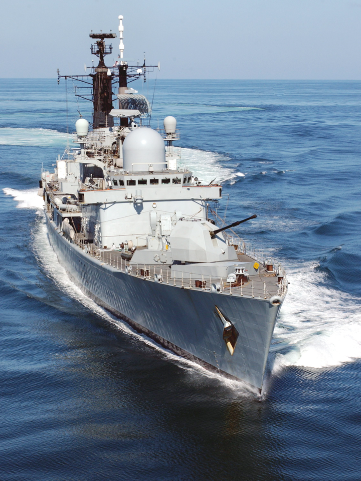 HMS York D98 Type 42 Destroyer October 2005 High Starboard Bow View
