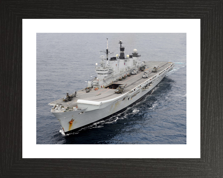 HMS Illustrious (R06) Royal Navy Invincible Class Aircraft Carrier At Sea Port Side View Photo Print Wall Art Decor - Posters, Prints, & Visual Artwork - by Hampshire Prints (image 2 of 9)