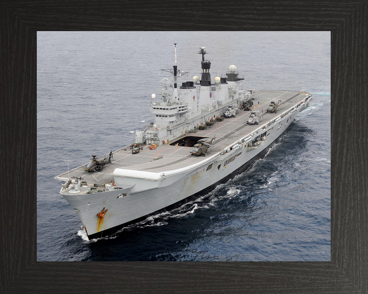 HMS Illustrious (R06) Royal Navy Invincible Class Aircraft Carrier At Sea Port Side View Photo Print Wall Art Decor - Posters, Prints, & Visual Artwork - by Hampshire Prints (image 3 of 9)