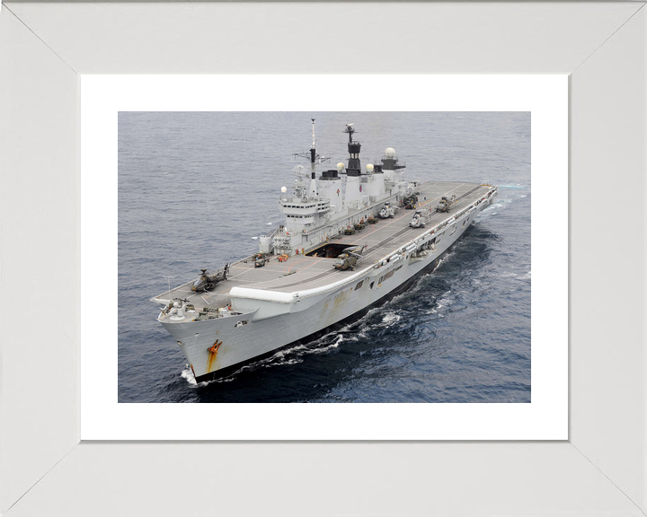 HMS Illustrious (R06) Royal Navy Invincible Class Aircraft Carrier At Sea Port Side View Photo Print Wall Art Decor - Posters, Prints, & Visual Artwork - by Hampshire Prints (image 4 of 9)